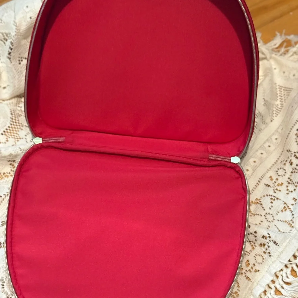 Estee Lauder Red Polka Dot Makeup Train Case - Picture 7 of 7